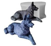 Japleed Stampi per candele a forma di cane pastore, stampi in silicone per sapone per candele in resina, stampo 3D per decorazione di torte, stampo per decorazione di torte in resina epossidica, per