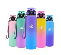 JAPORIA Borraccia Termica 1L, Termos Grande con Cannuccia, Riutilizzabile, a Prova di Perdite, senza BPA, per Viaggio, Viaggiatore, Avventura