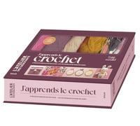 J'apprends le crochet - 4 projets simples en pas à pas, les techniques de base en vidéo: Ce coffret contient : 1 crochet, 4 pelotes de fil, du ... fil noir, 2 marqueurs de mailles et 1 livret