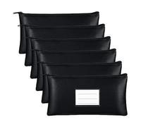 Jaqperd 6 Sacchetti per Soldi con Cerniera Borsa per Depositi Bancari di Sicurezza Borsa per Soldi Porta Ricevute per Monete In Contanti Strumento Cosmetico per Banconote Facile da Usare Circa 28 X 16