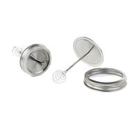 Jar Honey Dipper Lid, Canning Lids and Hoop, 3.38 Inches Seal with Honeycomb Cover Band & Versatile Usage, Detachable Stainless Steel Covers for Regular Mouth Stoneworker Syrup and Containers
