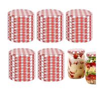Jar Lids - 50 Pack Metal Caps | 85mm Leak Proof, Reusable, Food Storage
