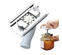 Jar Opener - Manual Stainless Steel Lid Remover, Kitchen Jar Opener for Seniors and Weak Hands | Durable Stainless Steel Grip for Soda, Beverage Bottles | Easy Counter Tool for Home, Apartment