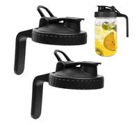 Jar Pour Spout LID - Copertura larga resistente alle perdite orali, kit di conversione lanciatore in 2 pezzi | Guarnizione flessibile in silicone, dispenser ermetico per liquidi, coperchio trattato