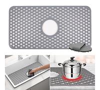 Jarade Silicone Tappetino Lavello Cucina Grande 63 X 33cm Resistente al Calore con Spazzola Tappetino Lavandino Cucina Antiscivolo Proteggi Lavandino Cucina Pieghevole Scolo Centrale