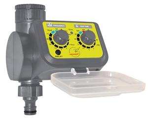 Jardibric 4963 - Timer analogico per irrigazione Aqua Flow, durata regolabile da 5 a 60 minuti, frequenze predefinite da 30 secondi a 1 settimana