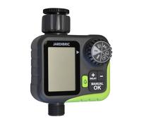 Jardibric - Programmatore di irrigazione digitale con flussometro, portata 1320 l/h, pressione 0,5-8 bar, frequenza 12 ore a 7 giorni, durata 1 min a 4 H, monitoraggio del flusso d'acqua (da 1 a 999