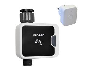 Jardibric - Programmatore WiFi per Irrigazione a 1 Via con Applicazione Tuya Smart - Compatibile con Google e Alexa - Impermeabile IP54 - Modalità Manuale e Rilevamento della Pioggia - Fino a 2100 L/h