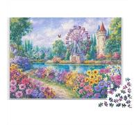 Jardín de la Rueda Ferris Puzzle Classico Da 1000 Pezzi in Cartone Robusto Per Adulti, Sfida Impossibile E Difficile, Antistress, Ottimo Regalo Di Relax Per Professionisti Occupati 70x50cm/1000pcs