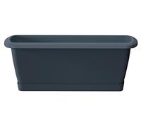Jardinera ruggine con supporto in plastica in antracite 78.6 (lungo) x 18.4 (larghezza) x 14.5 (alta) cm