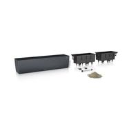 Jardiniere - Balconera colore 80 - Kit completo - Grigio ardesia - 12 L - LECHUZA