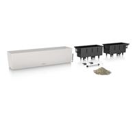 Jardiniere - Balconera colore 80 - Kit completo - Grigio chiaro - 12 L - LECHUZA