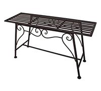 Jardinion panca da giardino effetto ruggine 83 x 27 x 45cm metallo, design giardino inglese Antracite