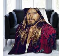Jared Leto - Coperta in pile super morbida e confortevole, per picnic, campeggio, spiaggia, decorazione camera da letto, soggiorno, yoga, 152,4 x 127 cm