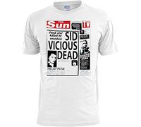 jargon Sid Vicious Dead Newspaper Headline Mens T Shirt White XL