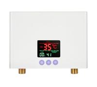 Jargrovs Mini scaldabagno istantaneo, scaldabagno elettrico senza serbatoio, 3 KW 220 V, scaldabagno elettrico con display a LED della temperatura per lavandino, cucina, casa e interni [classe