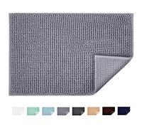 JARITTO Tappetino da Bagno Antiscivolo Tappetini per il Bagno Vasca Doccia WC Tappeto da Terra in Microfibra Ciniglia Assorbente Lavabile in Lavatrice Morbido 50 x 80 cm (Grigio)