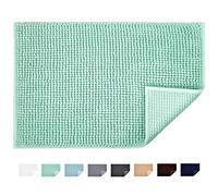 JARITTO Tappetino da Bagno Antiscivolo Tappetini per il Bagno Vasca Doccia WC Tappeto da Terra in Microfibra Ciniglia Assorbente Lavabile in Lavatrice Morbido 40 x 60 cm (Ciano Chiaro)