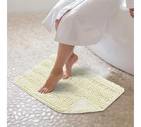 JARITTO Tappeto Bagno Antiscivolo Tappeto Cucina Doccia Assorbente Tappetino da Bagno per Toletta Ingresso Interno in Microfibra Lavabile in Lavatrice Moderno - 43x61cm (Crema)