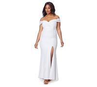 Jarlo London Bella Bardot Maxi Dress, Ivory, 42 Women's