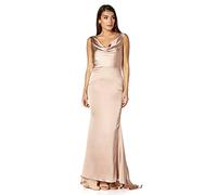 Jarlo London Electra Cowl Front Maxi Dress, Slinky Nude, 34 Women's