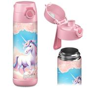 Jarlson® Borraccia Termica Bambini 500ml MALI [SENZA BPA e FTALATI] Bottiglia Acciaio Inox - Termos per Acqua per Bambino e Bambina - Mantiene Freddo - Ideale per Scuola, Sport e Viaggi (Unicorno)