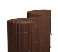 jarolift Canniccio in PVC Standard Recinzione Balcone Frangivista, Arella Frangivento Protettivo per Giardino Balcone Terrazza, 90 x 600 cm (Composto da 2 Cannicci: 2 x 3 m di Lunghezza), Marrone