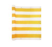 jarolift Copertura per Balcone Traspirante, Telo di Rivestimento Frangivista Protezione Solare Frangivento, 300 x 90cm (16 Occhielli), Giallo - Bianco