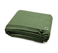 jarolift Telone Occhiellato Impermeabile, Telo di Copertura Multiuso in Polietilene 140 g/m², Resistente, 5 x 6 m, Verde