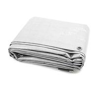 jarolift Telone Occhiellato Impermeabile, Telo di Copertura Multiuso in Polietilene 140 g/m², Resistente, 2 x 3 m, Bianco