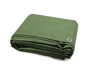 jarolift Telone Occhiellato Impermeabile, Telo di Copertura Multiuso in Polietilene 90 g/m², Resistente, 8 x 10 m Verde