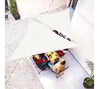 jarolift Tenda a Vela Triangolare Traspirante, Parasole Protezione Privacy Schermo per Giardino Balcone Terrazza, 500 x 500 x 500 cm, Bianco Crema