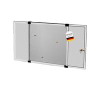 jarolift Zanzariera Estensibile Schiebfix Senza Fori per Porte Finestre con Guida per Avvolgibili, 75 x 50 cm (Allungabile Fino a 142 cm), Grigio
