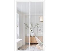 jarolift Zanzariera Magnetica per Porta, Chiusura Automatica Magnetica, Montaggio Senza Fori, per Bambini e Animali, Riducibile, 140 x 250 cm (Larghezza x Altezza), Bianco