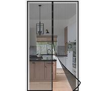jarolift Zanzariera Magnetica per Porta, Chiusura Automatica Magnetica, Montaggio Senza Fori, per Bambini e Animali, Riducibile, 140 x 250 cm (Larghezza x Altezza), Nero