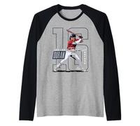 Jarren Duran | Giocatori di Baseball MLB Boston | MLBJDU202M Maglia con Maniche Raglan