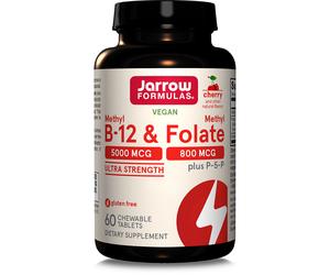 Jarrow Formulas, Methyl B-12 5000 mcg & Methyl Folate 800 mcg più Pyridossal-5-P