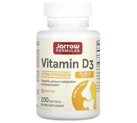 Jarrow Formulas Vitamina D3, Colecalciferolo, 25 mcg (1.000 UI), 200 Softgels