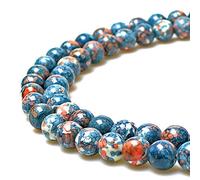 jartc Perline per Braccialetti Energetico Braccialetto Yoga Braccialetto Fai da Te Perle di Pietra Pietra Pioggia Grigio 45 Pezzi, 34CM,8 mm