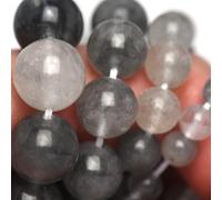 jartc Perline per Braccialetti Energetico Braccialetto Yoga Braccialetto Fai da Te Perle di Pietra Quarzo Fantasma 45 Pezzi, 34CM,8 mm