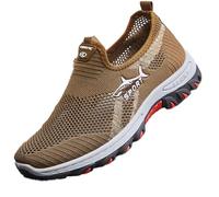 Jarv Cooling Comfort Sneaker, Atlacoast Summer Breathable Slip-On Sports Walking Shoes, Lightweight Anti-Slip, for Man (Coffee,40)