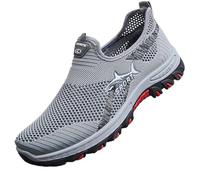 Jarv Cooling Comfort Sneaker, Atlacoast Summer Breathable Slip-On Sports Walking Shoes, Lightweight Anti-Slip, for Man (Gray,41)