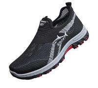Jarv Cooling Comfort Sneaker, Atlacoast Summer Breathable Slip-On Sports Walking Shoes, Lightweight Anti-Slip, for Man (Black,47)