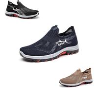 Jarv Cooling Comfort Sneaker, Breathable Walking Mesh Shoes for Men, Soft Bottom Comfy Casual Anti-Slip Slip On Summer, with a Soft Rubber Base, Suitable for Daily Use (Blue,46)