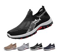 Jarv Cooling Comfort Sneaker, Slip-ins Mens, Breathable Walking Mesh Shoes for Men (Black,32.5)