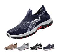 Jarv Cooling Comfort Sneaker, Slip-ins Mens, Breathable Walking Mesh Shoes for Men (Blue,32)