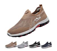 Jarv Cooling Comfort Sneaker, Slip-ins Mens, Breathable Walking Mesh Shoes for Men (Brown,32 1/9)