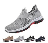 Jarv Cooling Comfort Sneaker, Slip-ins Mens, Breathable Walking Mesh Shoes for Men (Grey,32 1/9)