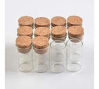 Jarvials 100 Pezzi Tubo di Prova in Vetro Trasparente con Sughero, Dimensione in Bottiglia 6ml (22x40x19.5mm) (100, 6ml)