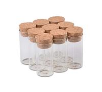 Jarvials 24 Pezzi 12ml Bottiglie Trasparenti di provetta, Bottiglie in Bocca Piccola, Bottiglie di processo, Bottiglie di recipiente con Tappo di Sughero (24, 12ml)